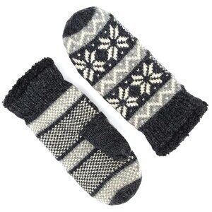 3M Thinsulate Snowflake Mittens Knit Wool Blend 40g Insulation Gray OS Winter